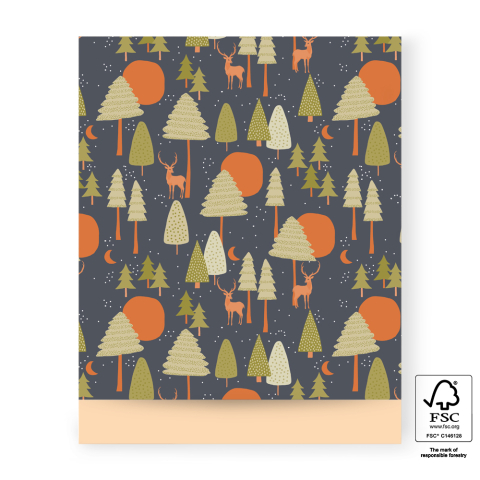 P38.319.027 X-mas Cadeauzakjes - Holy Night - Peach - 27 x 34 cm