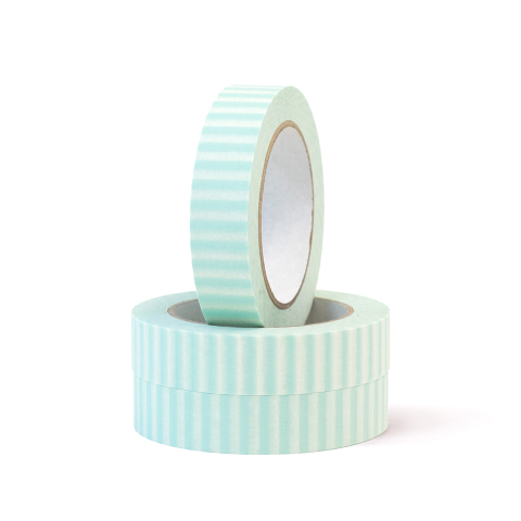 P63.118.025 Paper Tape Small - Stripe - Pistache