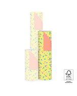 P15.232.050 Inpakpapier - Party Confetti Yellow - Salmon