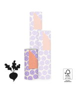 P15.305.030 Inpakpapier - Smiley Lilac - Salmon