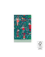 P38.298.012 X-mas Cadeauzakjes - Nutcracker - Pistache - 12 x 19 cm