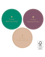 P39.147.250 X-mas Stickers Multi - Text Frohe Weihnachten Gold