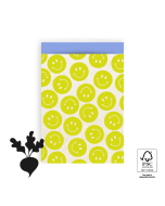 P43.179.017 Cadeauzakjes - Smiley Lemon Yellow - Blue - 17 x 25 cm
