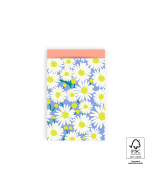 P43.260.012 Cadeauzakjes - Daisy Blue - Salmon - 12 x 19 cm