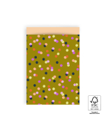 P43.282.017 Cadeauzakjes - Party Confetti Olive - Peach - 17 x 25 cm