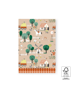 P43.289.017 Cadeauzakjes - Farm Beige - Harlequin Cognac - 17 x 25 cm