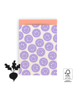P43.305.017 Cadeauzakjes - Smiley Lilac - Salmon - 17 x 25 cm